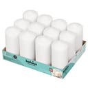 Blockljus 12x5,8 cm 12-pack vit