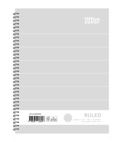 Kollegieblock Grey A5 linjerat