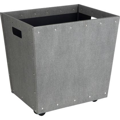 Papperskorg Bigso Tellus med hjul canvas