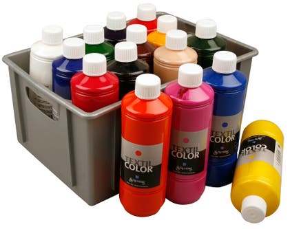 Textilfärg 500 ml mix 15 st/fp