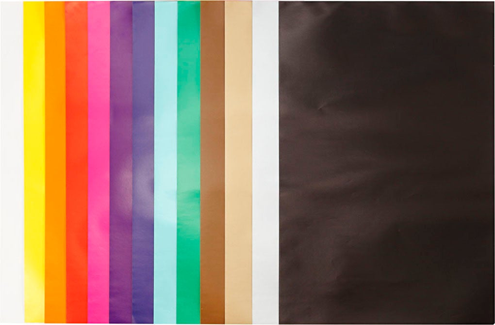 Glanspapper 24x32cm sort.färg 50/fp