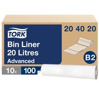 Soppåse Tork 20 liter Vit 100/rl