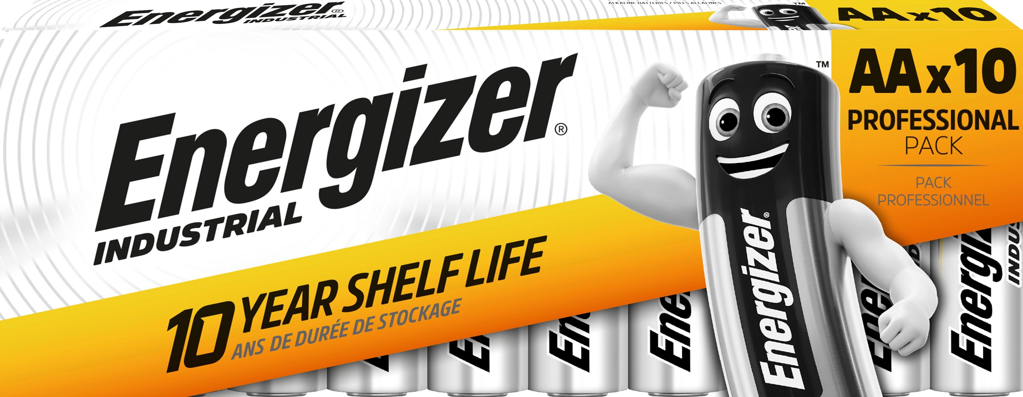 Batteri Industrial Alkaliskt AA LR6 10-pack