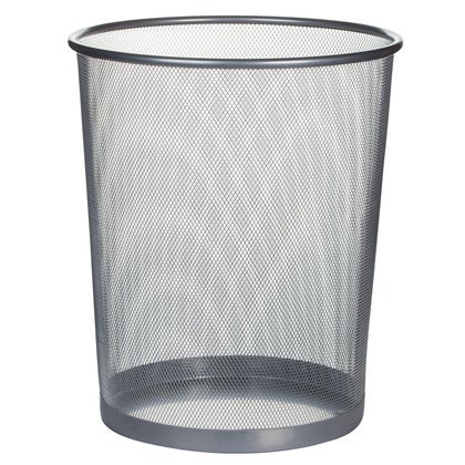 Papperskorg Tråd 18 liter silver metall