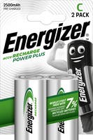 Batteri Laddbar Energizer C 2 st/fp