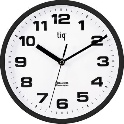 Väggklocka Bluetooth Ø230 mm svart