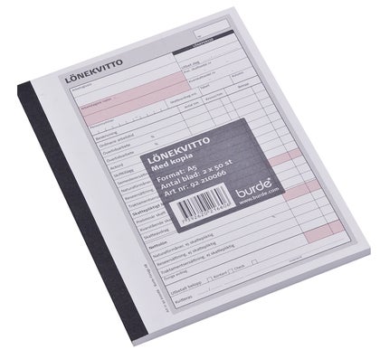 Lönekvitto A5 med kopia 2x50blad