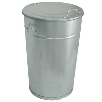Avfallstunna med lock Greger 115 liter galvaniserad