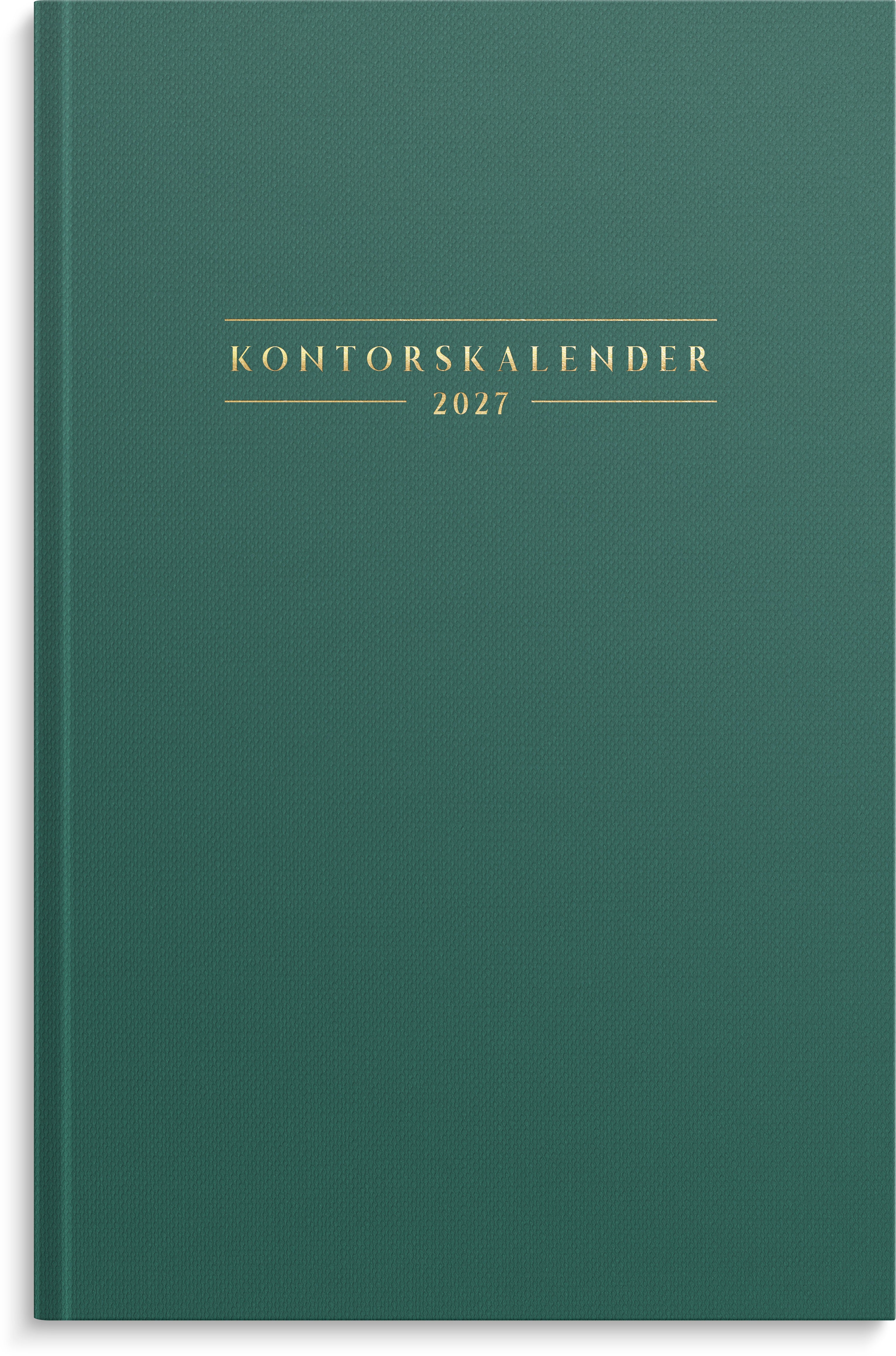 Kontorskalender 2027 grön Burde