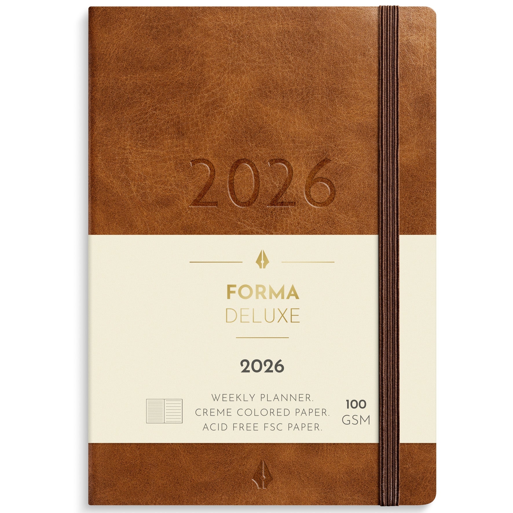 Kalender Forma Deluxe brun S 2026