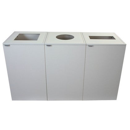 Källsorteringsskåp Diana vit med hål