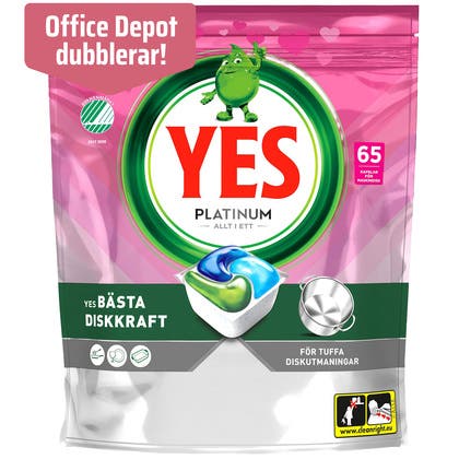 Maskindisk Yes Platinum PINK 65-pack