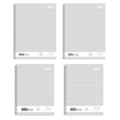 Kollegieblock Grey A5/A4 grå blad med vita linjer