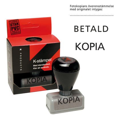 K-Stämpel med standardtexter