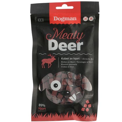 Hundgodis kuber av hjort 80 g