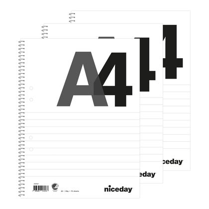 Kollegieblock A4 3-pack