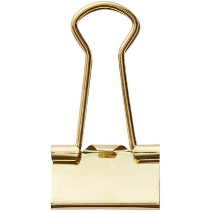 Pappersklämma Fold Back 19mm guld 10/fp