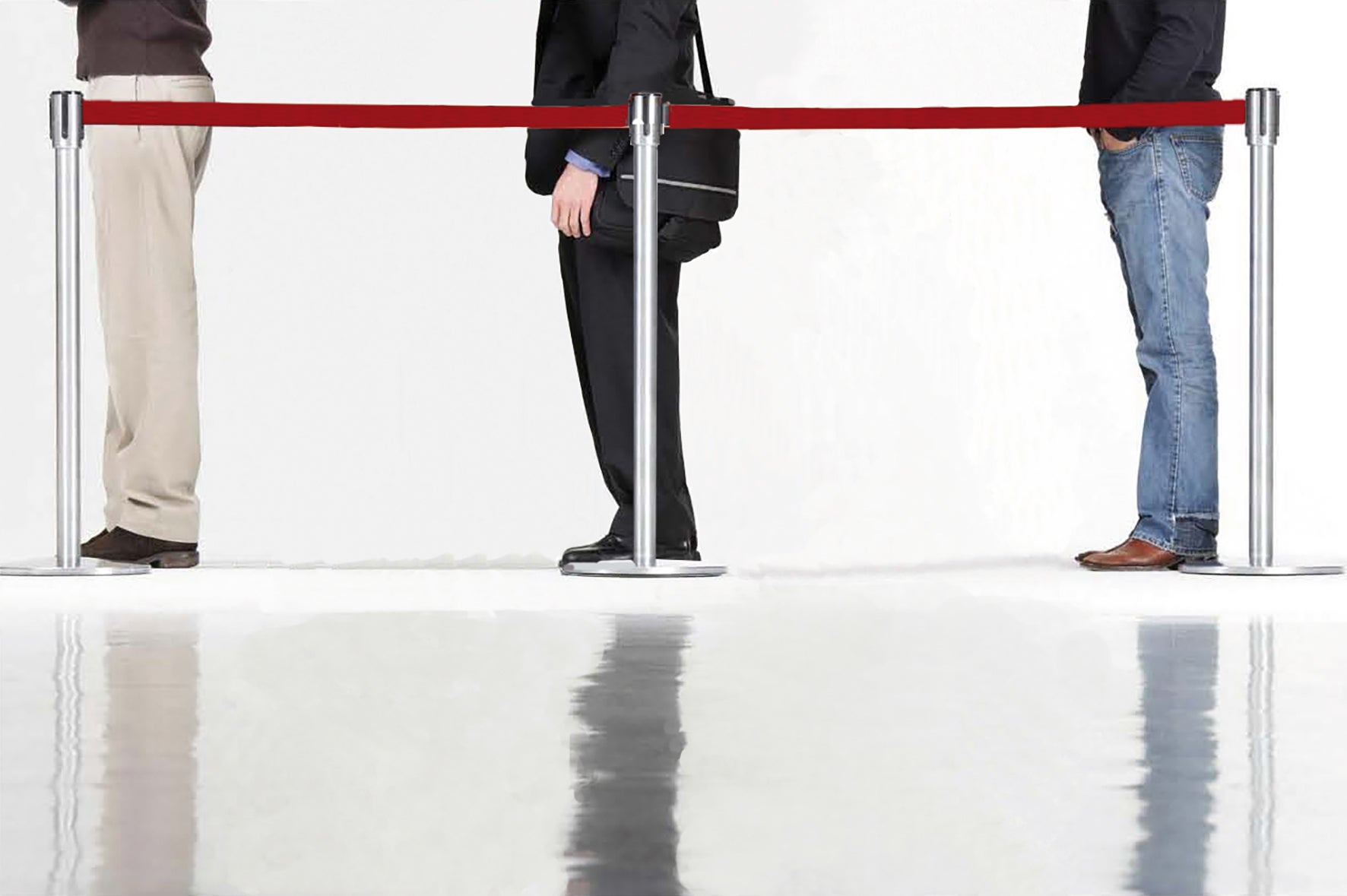 Avspärrningsband med stolpe