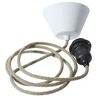 Takupphäng 2 m natur/svart E27 linne