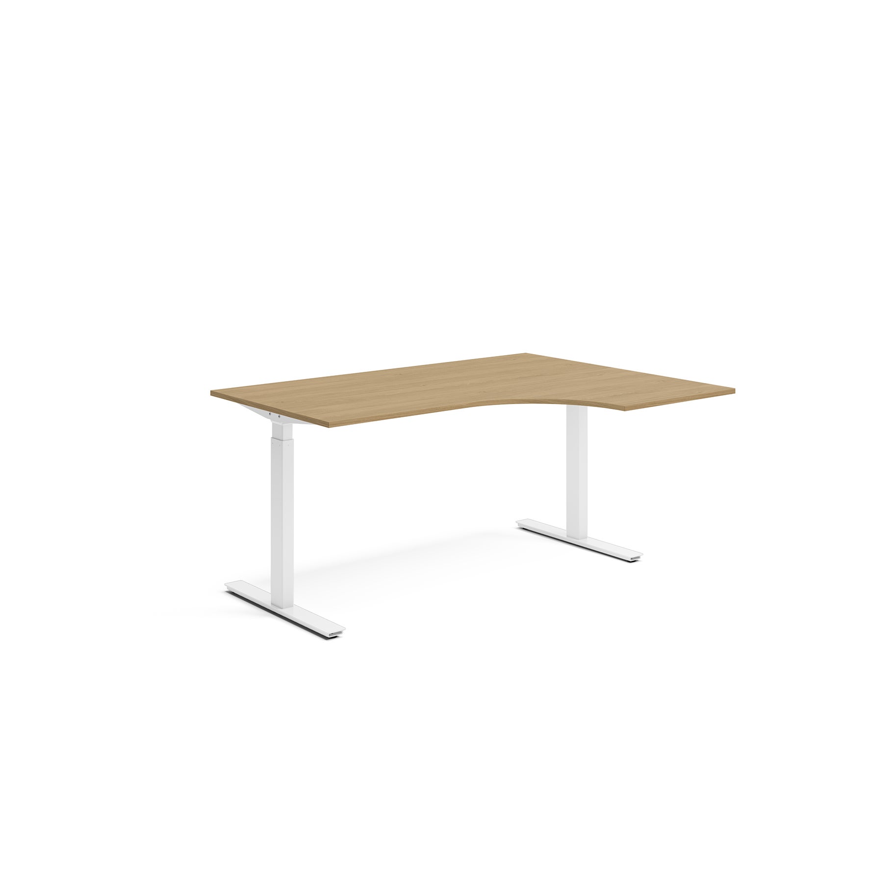 Högersvängt skrivbord Ergofunk Smart 800 x 1600 x 1200 x 600 mm Vitt underrede