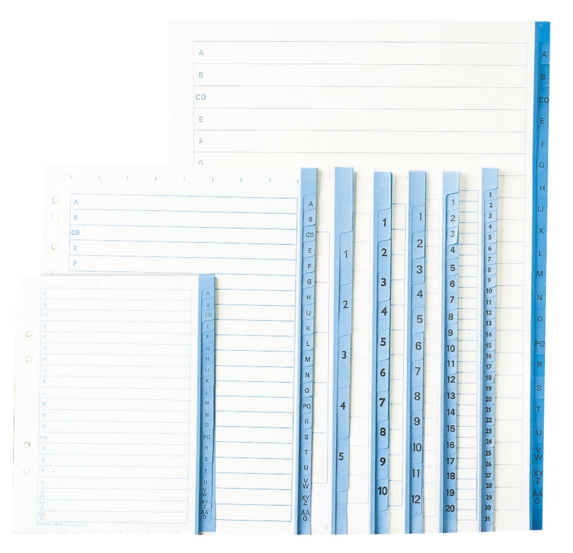 Register papper A4 A-Ö