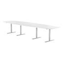 Konferensbord 4200 x 1200 mm Vit/Silver