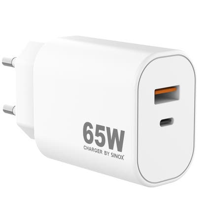 Väggladdare PD USB-A & USB-C GaN Sinox