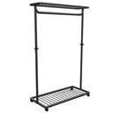 Klädställning på hjul svart