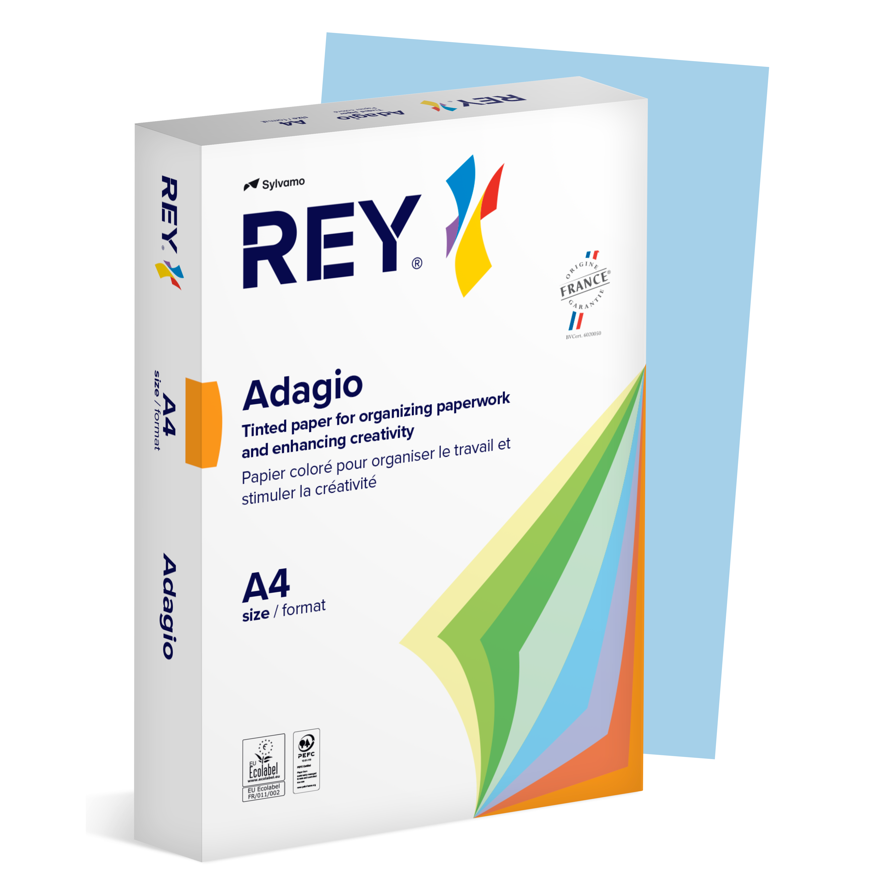 Färgat kopieringspapper Rey Adagio A4 80g 500/fp Blue