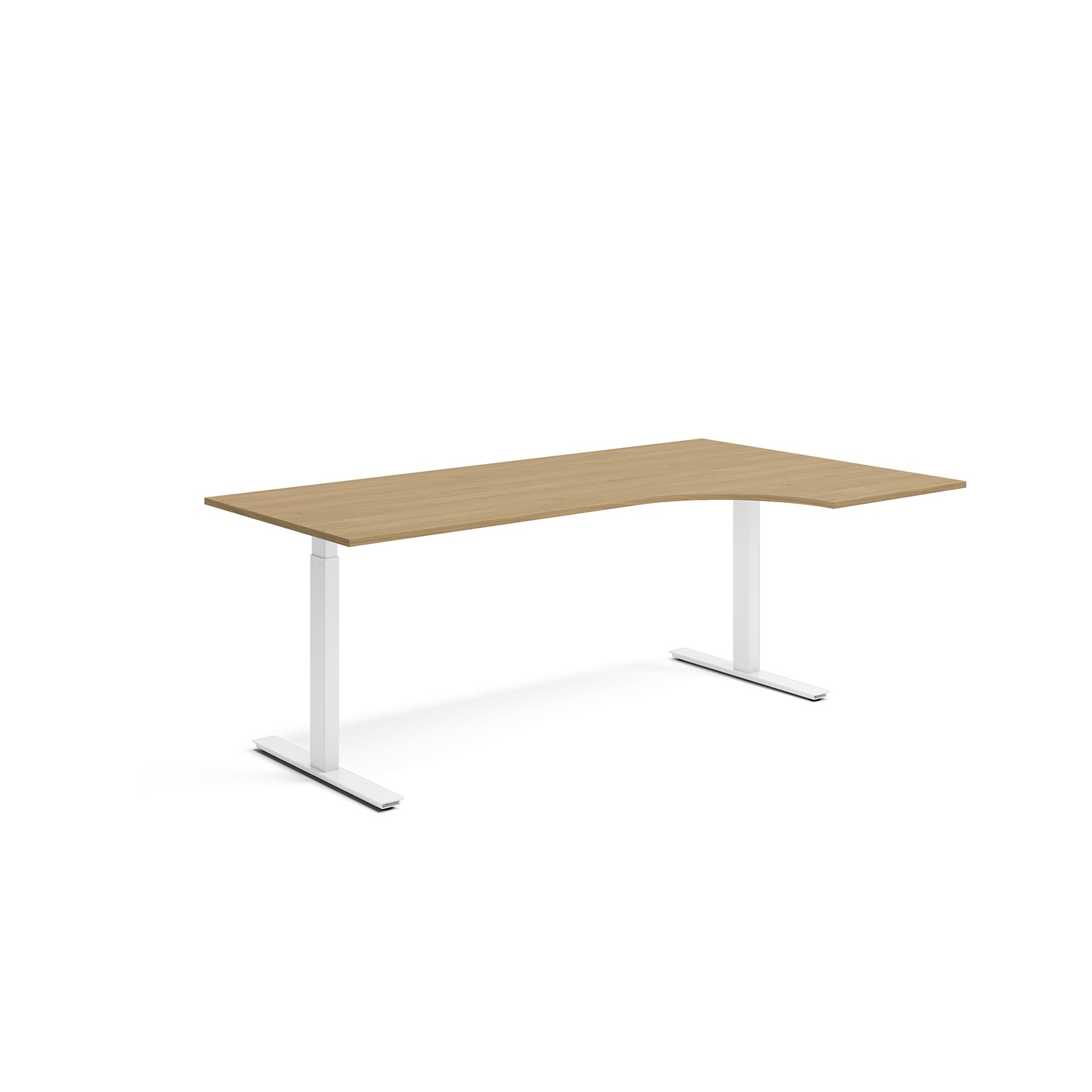 Högersvängt skrivbord Ergofunk Smart 800 x 2000 x 1200 x 600 mm Vitt underrede