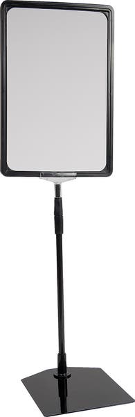 Skyltställ A4 höjd: 30–60 cm svart ram