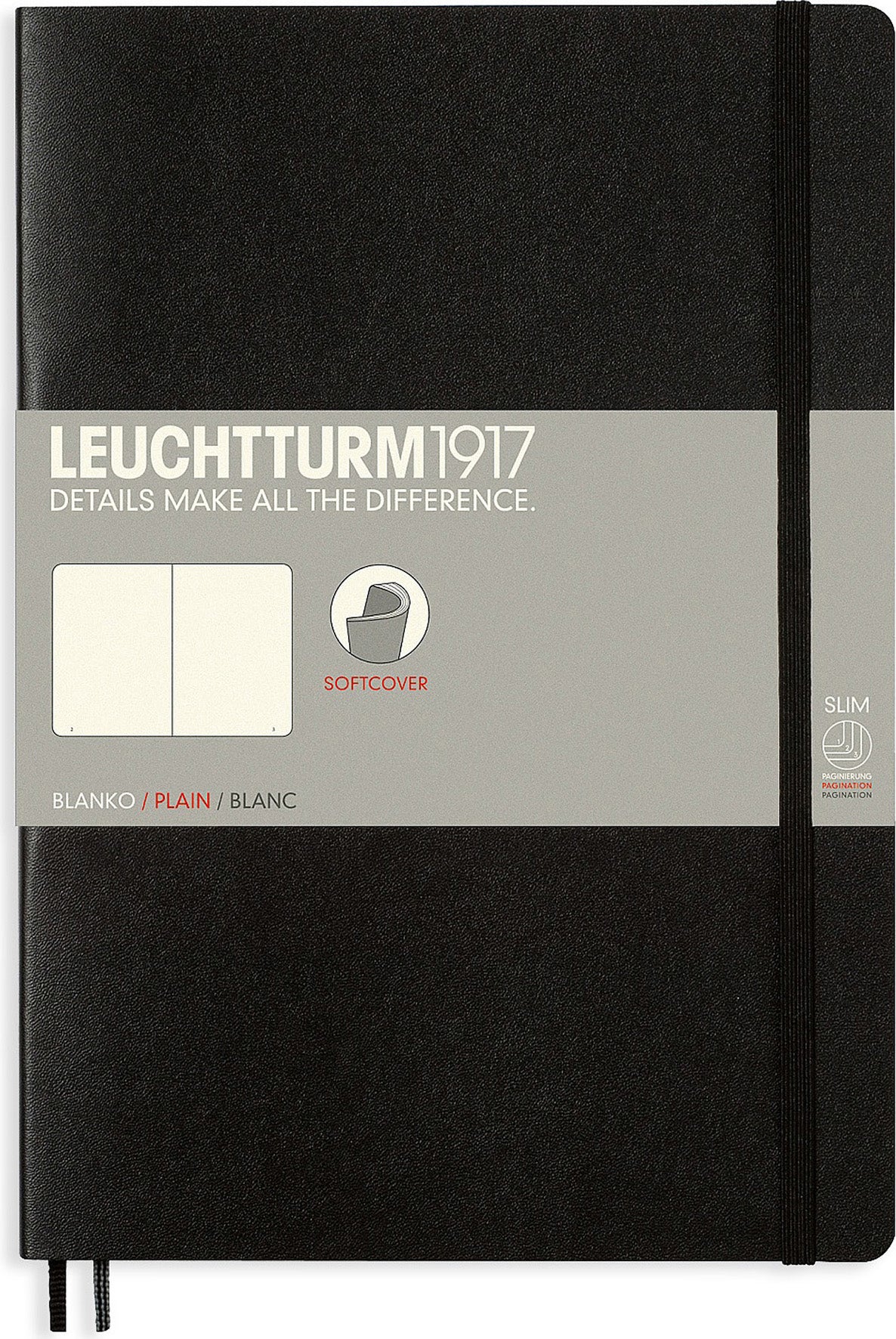 Anteckningsbok B5 soft blank svart