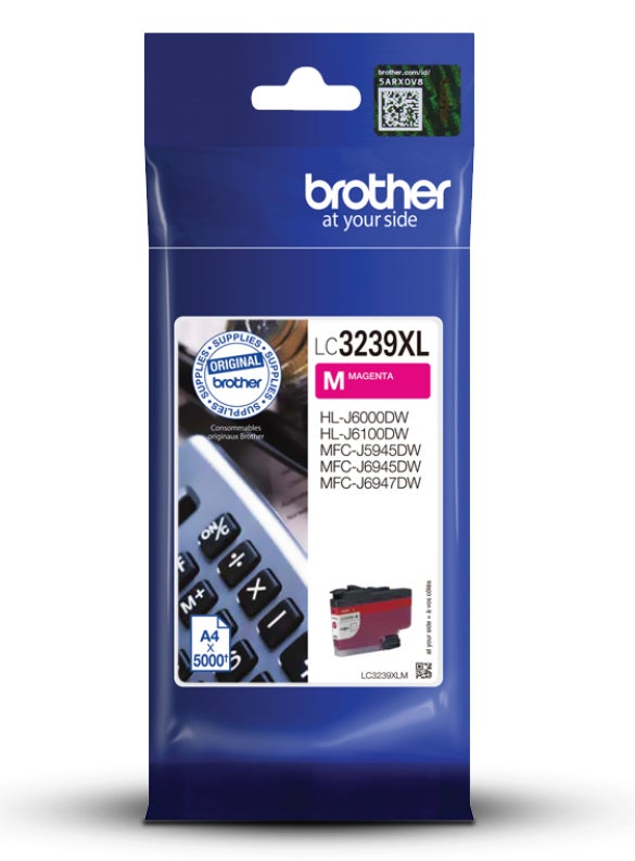 Bläck Brother LC3239XLM magenta 5000 sidor