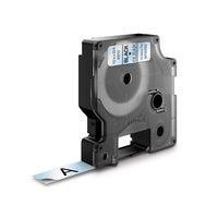 Märkband Dymo D1 svart/klar 12 mm