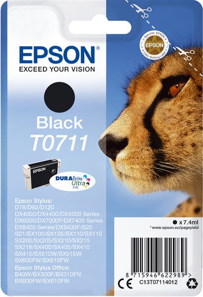 Bläck Epson T0711 svart