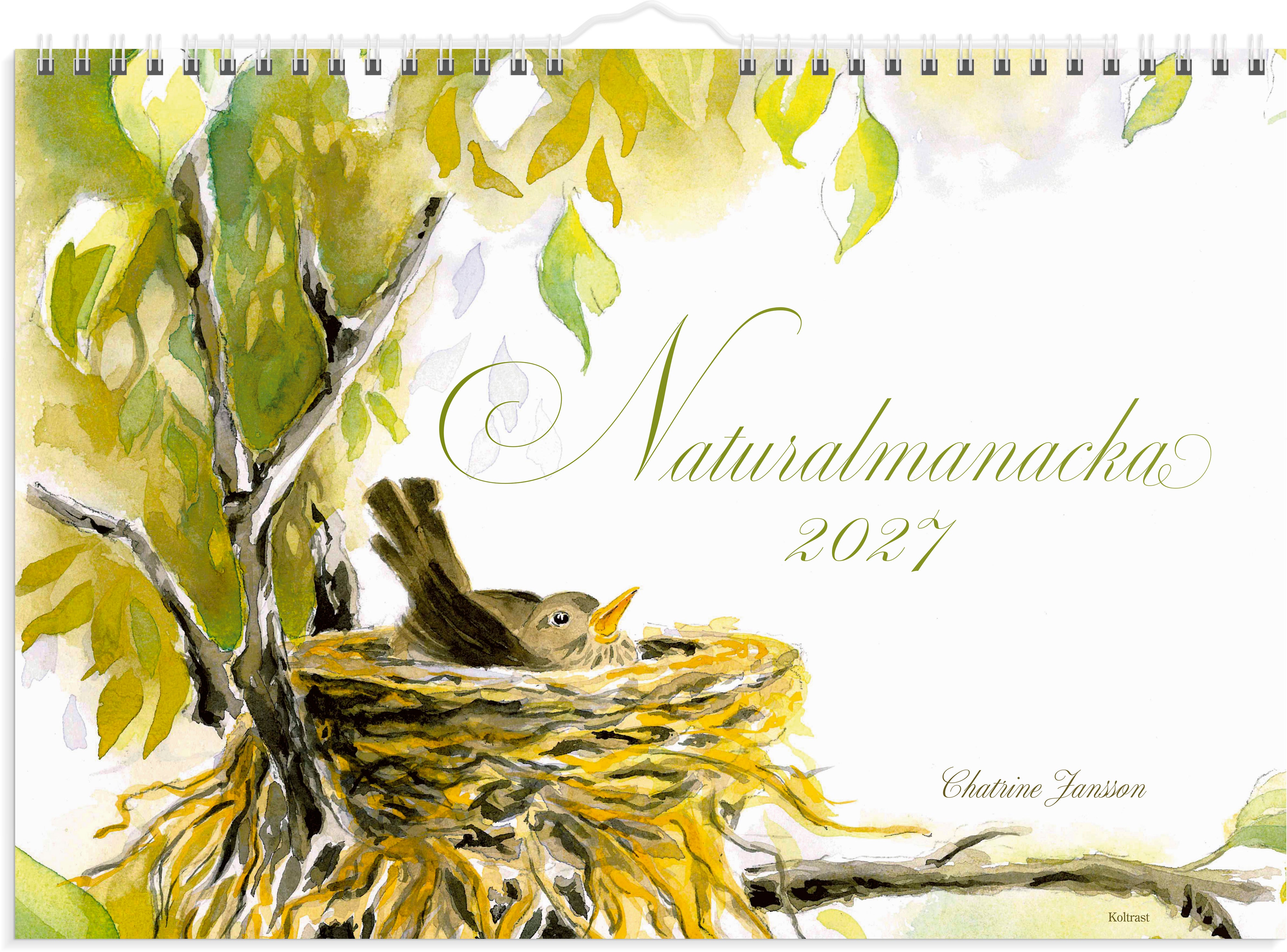 Väggkalender 2027 Naturalmanacka Burde