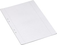 Arbetsblad A4 ½ linjerat 9mm 500/fp