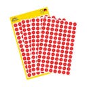 Etikett  8mm rund röd 416/fp