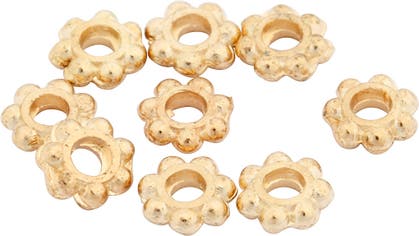 Ledpärlor blomma guld 100/fp