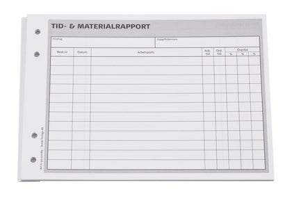 Tid- & materialrapport A5L