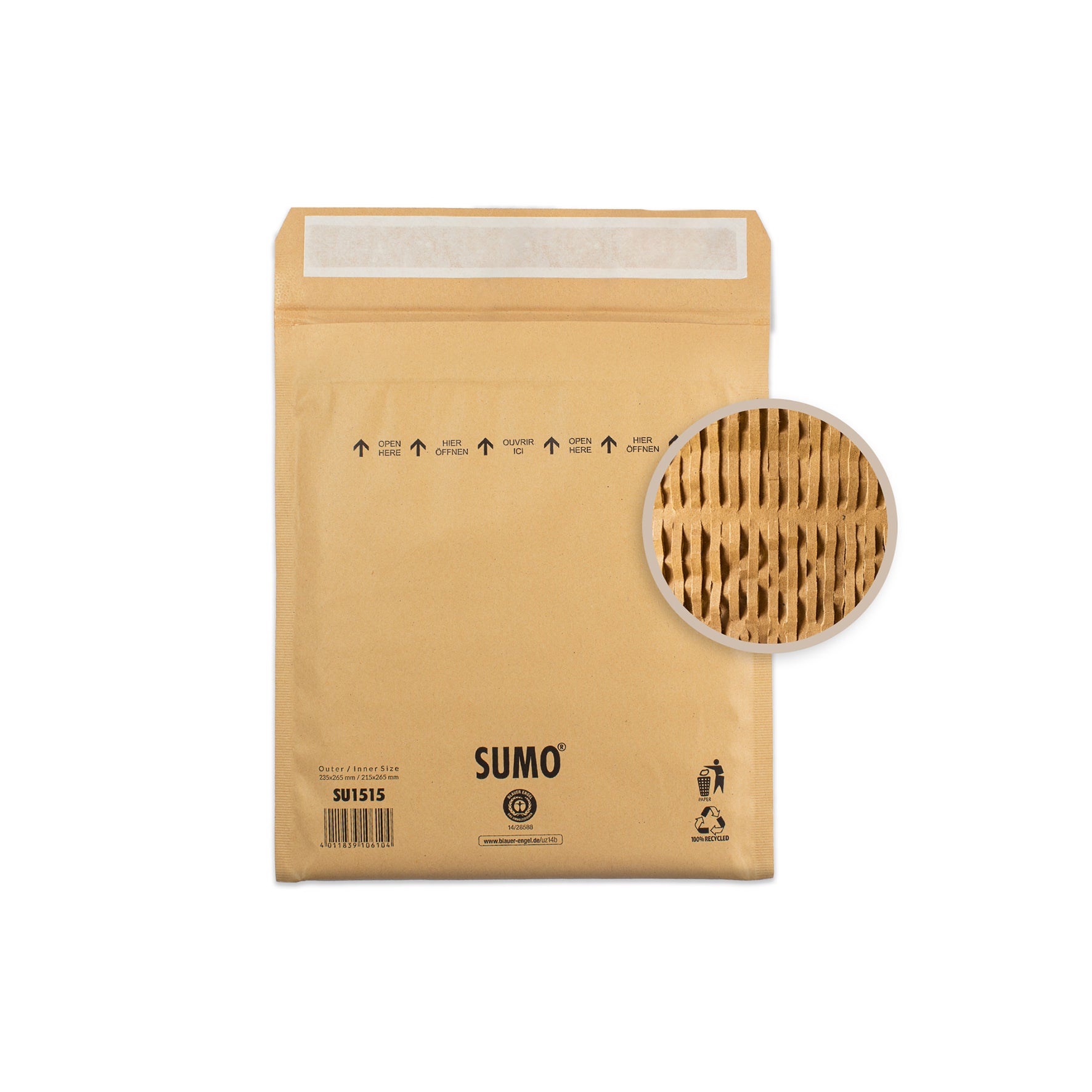 Vadderad påse SUMO 145 x 215 mm