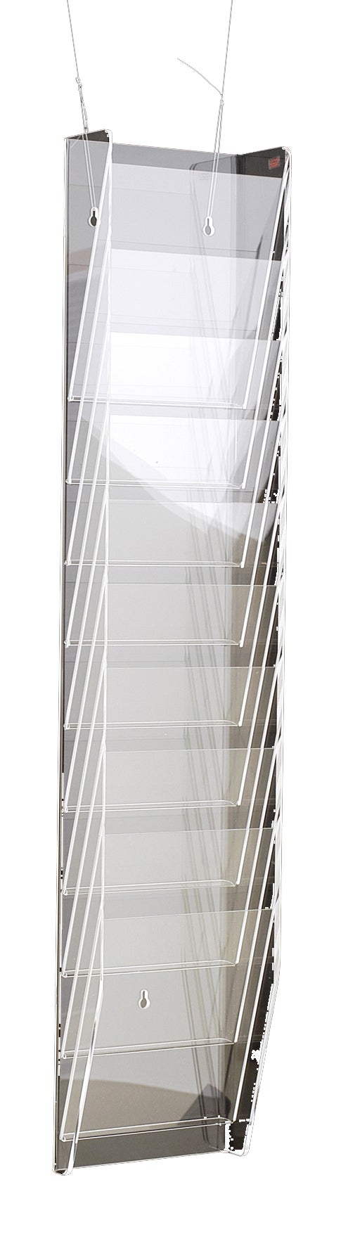 Broschyrställ Glasklar 10-fack