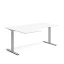 Skrivbord el vänster 80x180 cm Vit/Silver
