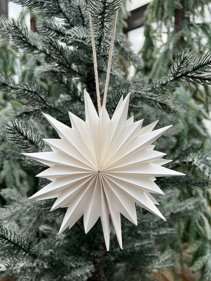 Pappersstjärna Ø 15 cm vit