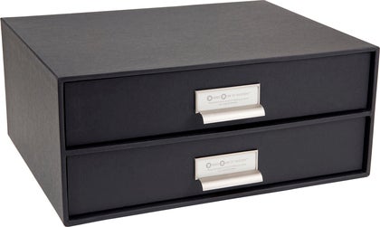 Förvaringsbox Birger 2 lådor grå