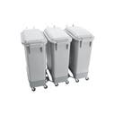 Källsorteringsset med tre 60 liter + 9 liter grå kärl