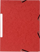 Snoddmapp A4 3-klaff röd