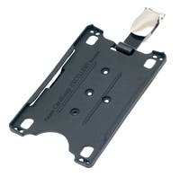 Korthållare med clips svart