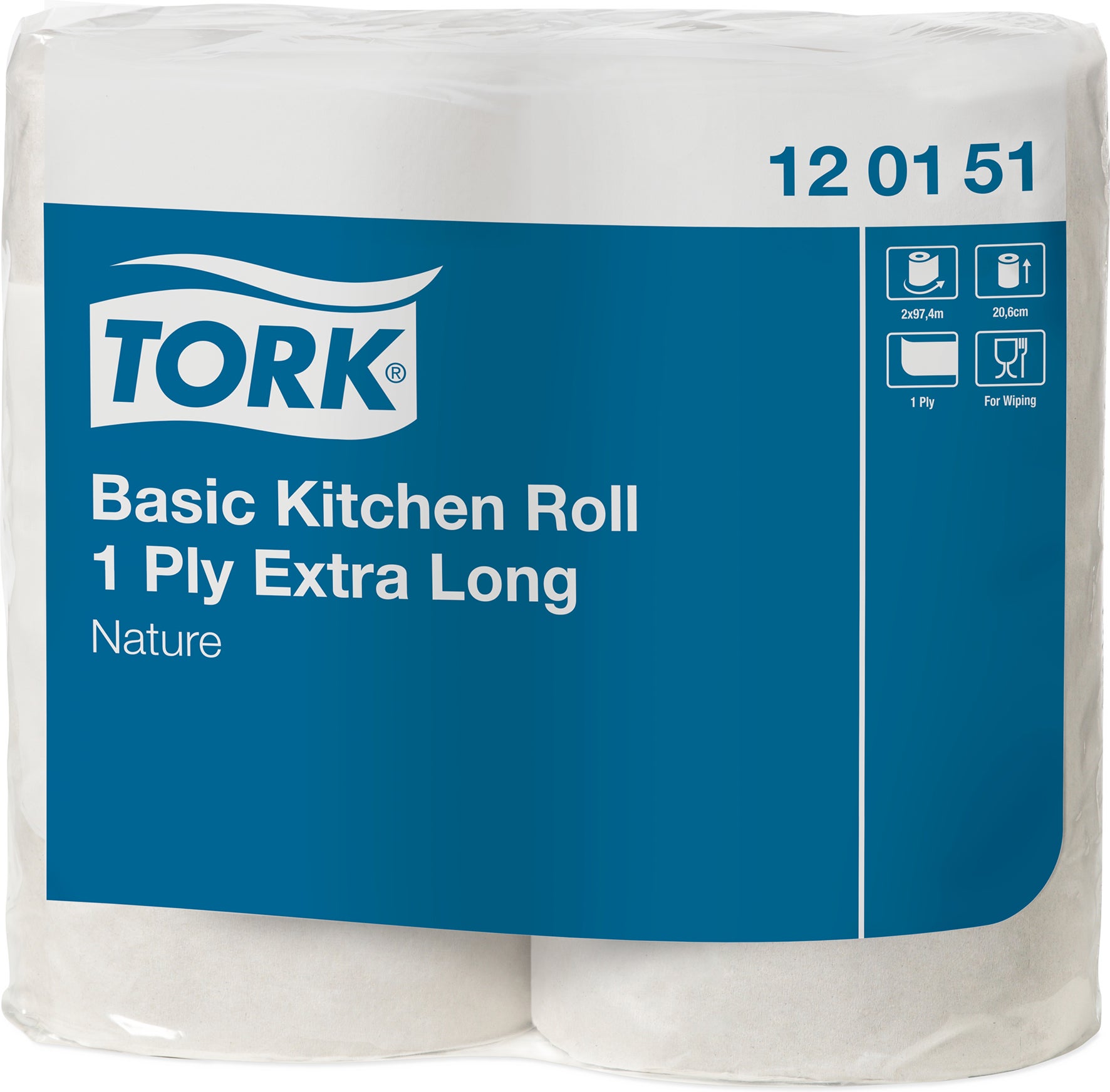 Köksrulle Basic 2-pack Tork 1-lager 7 fp/bal