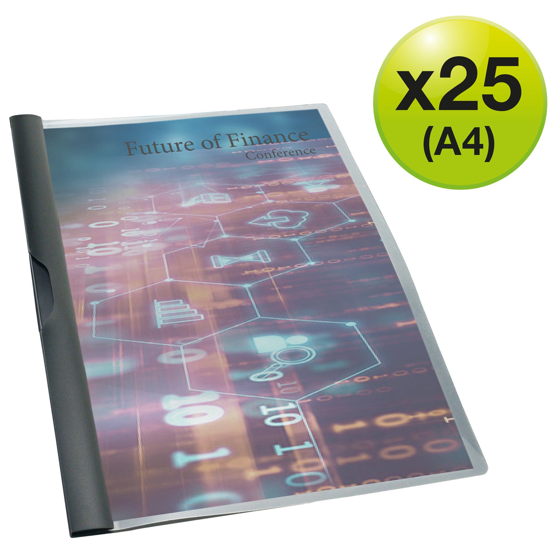 Klämmapp A4 30 ark svart